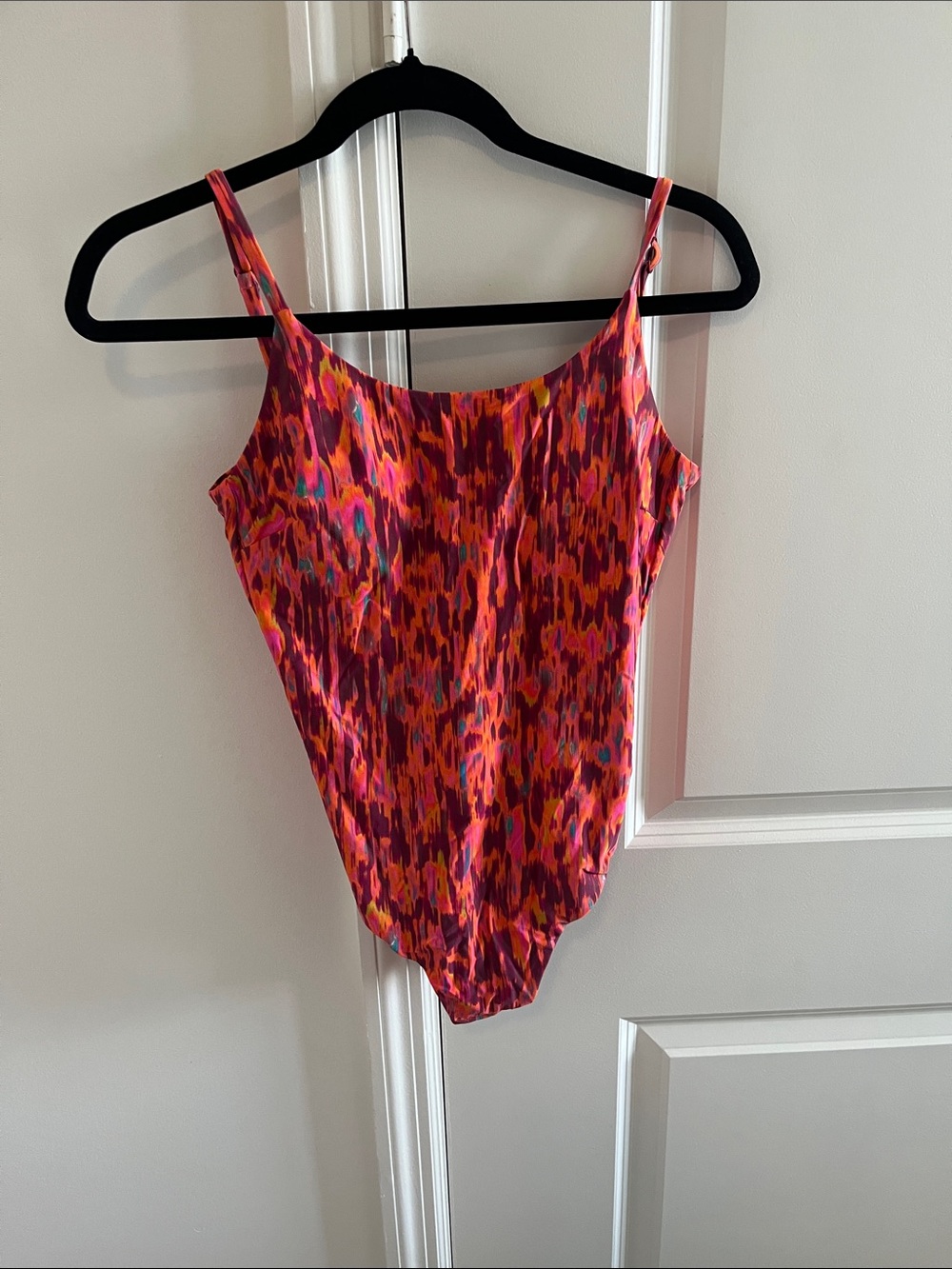 Lululemon Waterside Pink & Orange Printed One-Piece Swimsuit